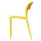 Fabulaxe Modern Plastic Outdoor Dining Chair with Open Curved Back, Yellow, PK 2 QI004227.YL.2 - alternate 7